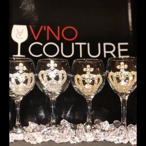 Crown wine glassware